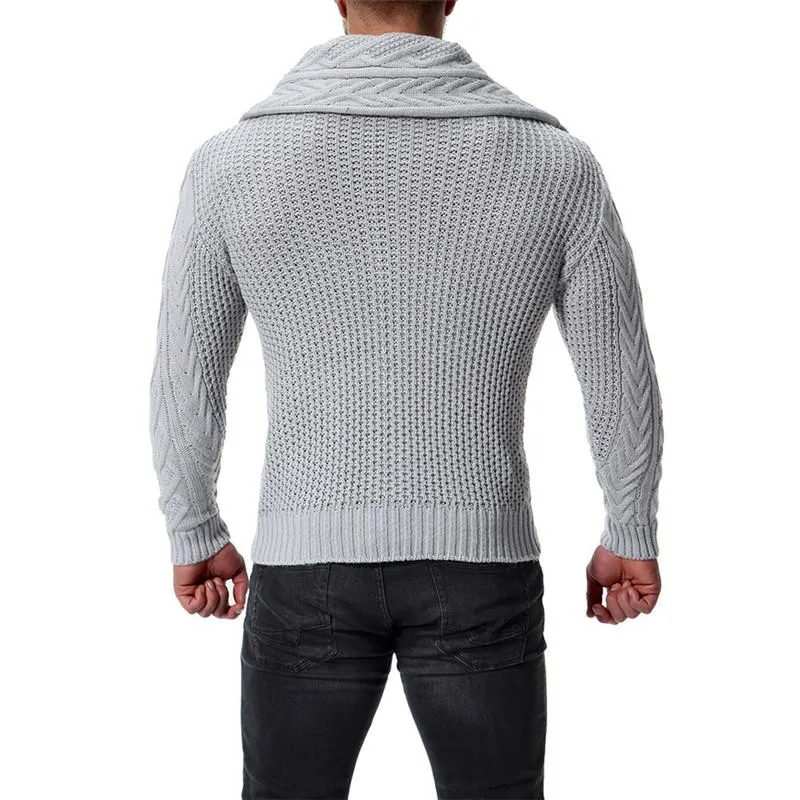 West Louis™ Turndown Collar Slim Sweater